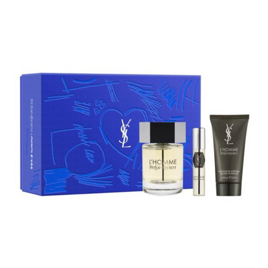 YSL L'Homme Men's Aftershave Gift Set (100ml EDT + 50ml Shower Gel + 10ml EDT)