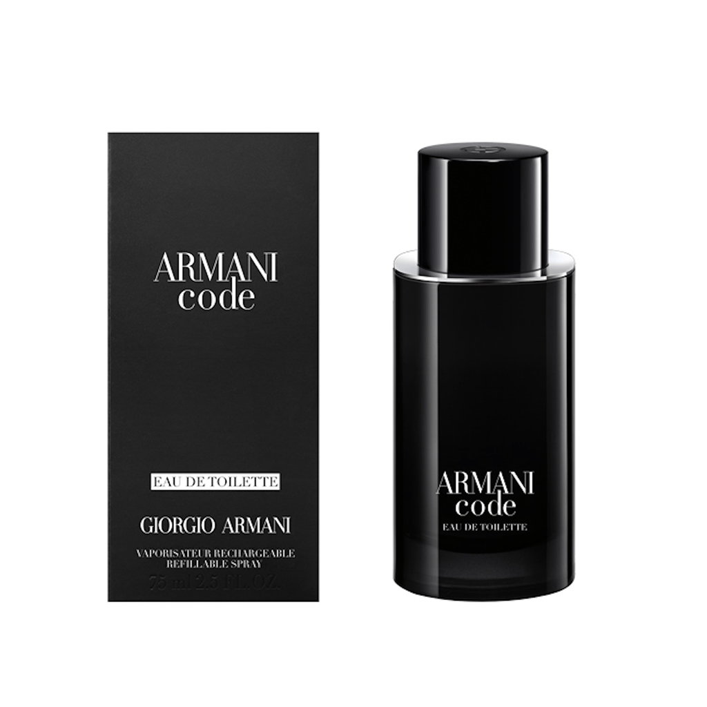 Armani Men's Aftershave Armani Code Pour Homme Eau de Toilette Men's Refillable Aftershave Spray (75ml, 125ml)