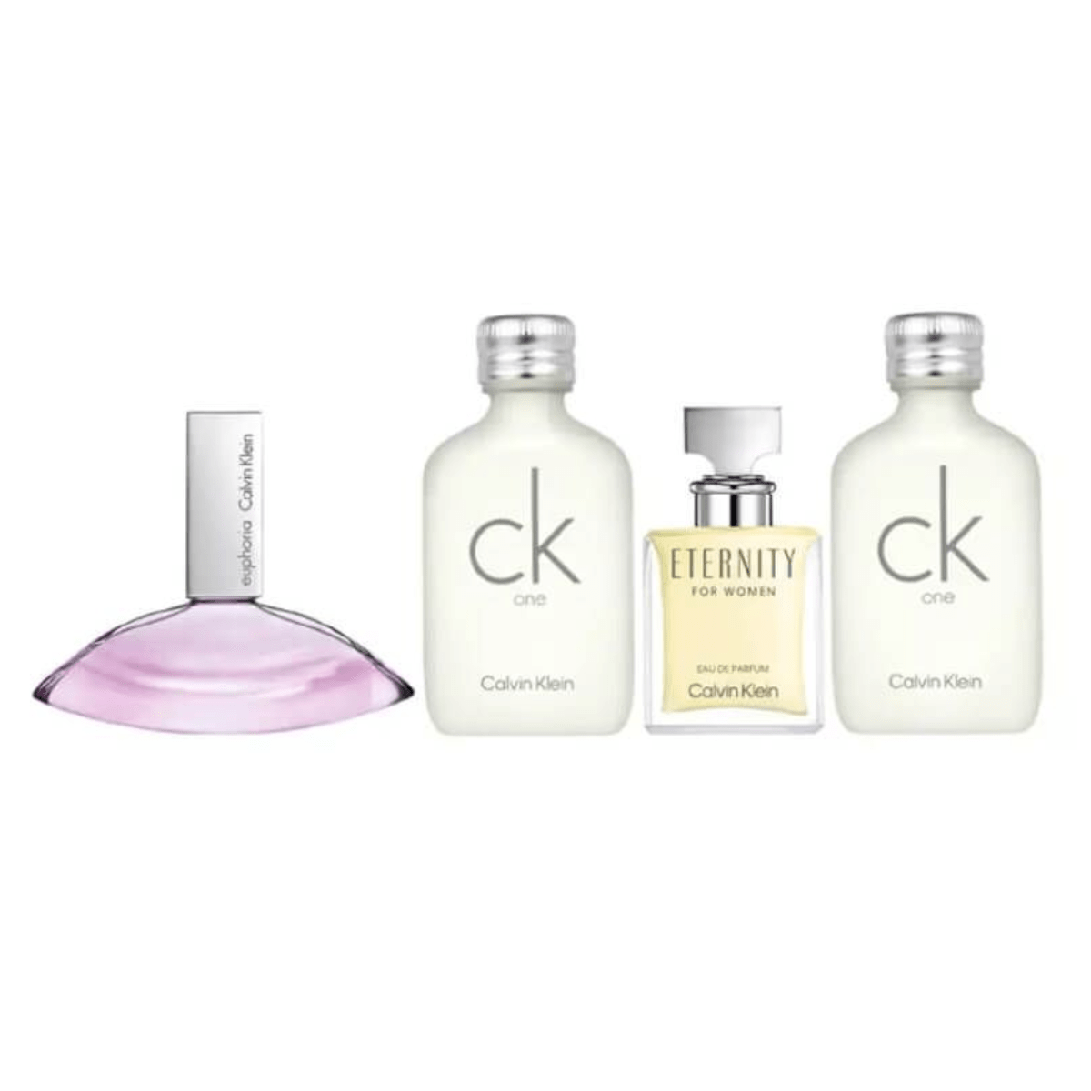 Calvin Klein Women's Perfume Calvin Klein Women's Miniature's Gift Set x4 (CK One 10ml EDT x2 + Eternity 5ml EDP + Euphoria 5ml EDP)