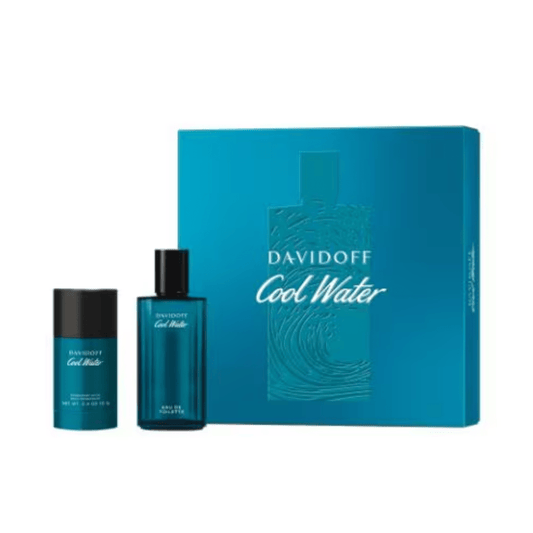 Davidoff Men's Aftershave Davidoff Cool Water for Men Gift Set (75ml Eau De Toilette Men's Aftershave + 75ml Deodorant Stick)