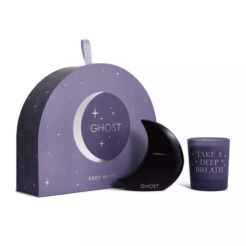 Ghost Women's Perfume Ghost Deep Night Eau de Toilette Women's Perfume Gift Set Spray (30ml) + Fragranced Candle