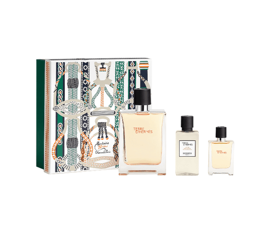 Hermes Men's Aftershave Hermes Terre D'Hermes Eau de Toilette Men's Gift Set Spray (100ml) with Aftershave Lotion & 12.5ml EDT