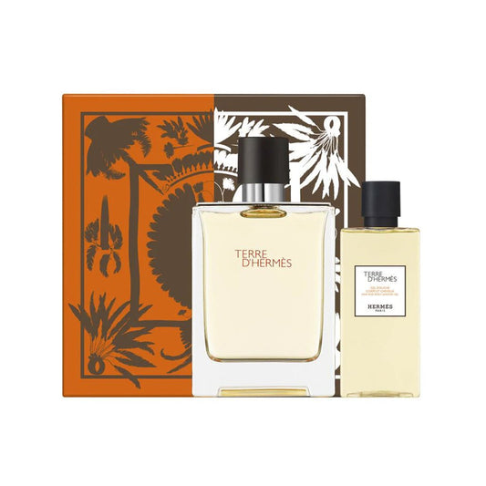 Hermes Men's Aftershave Hermes Terre D'Hermes Eau de Toilette Men's Gift Set Spray (100ml) with Shower Gel (80ml)