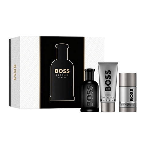 Hugo Boss Bottled Men s Gift Set 100ml Parfum 100ml Shower Gel 75ml Deodorant Stick Perfume Direct