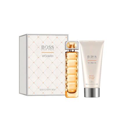 Hugo Boss Women's Perfume Hugo Boss Orange Eau de Toilette Women's Perfume Gift Set Spray (50ml) with Body Lotion