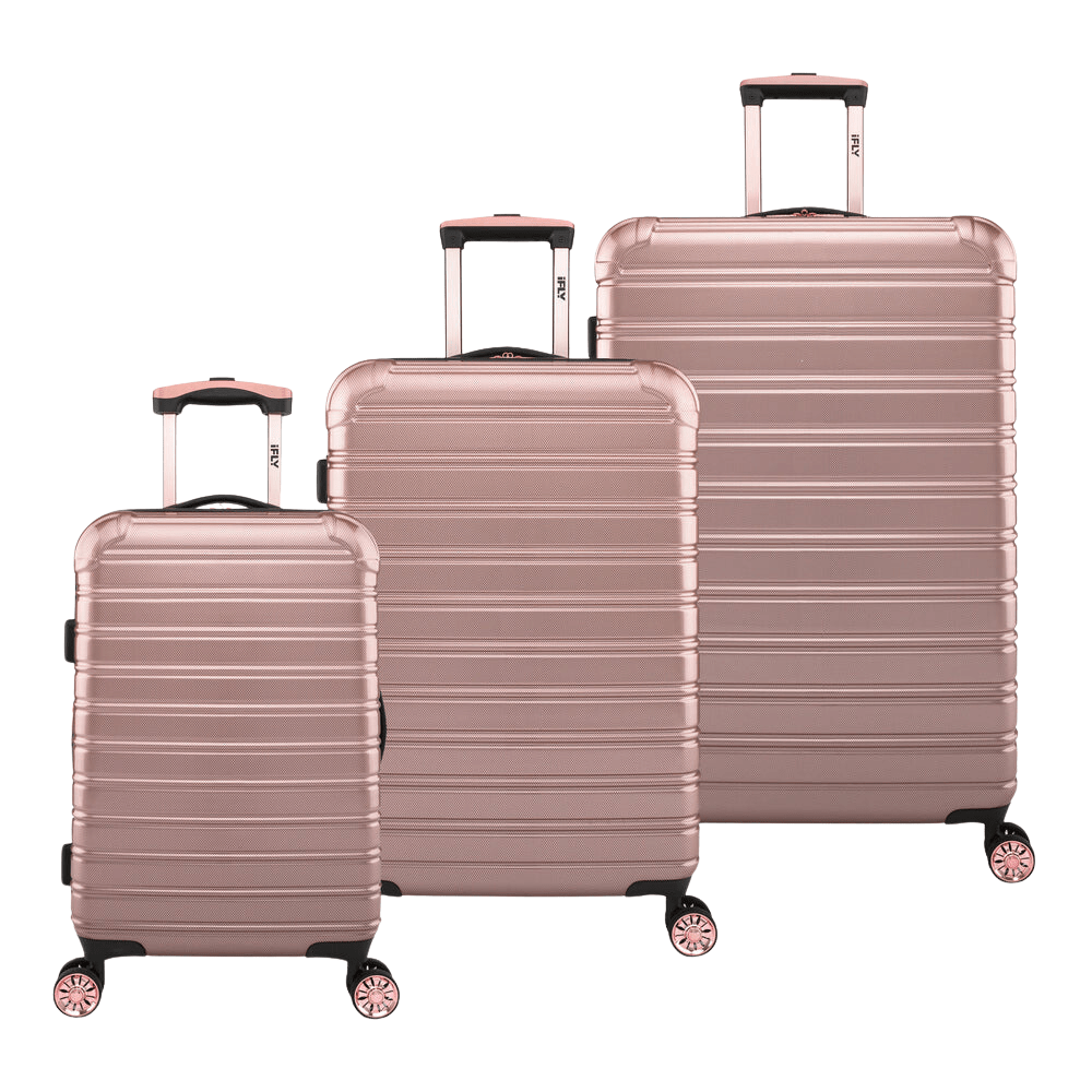 iFLY Suitcase iFLY Fibertech 3pcs Premium Hard Shell Travel Suitcase Set (Rose Gold)