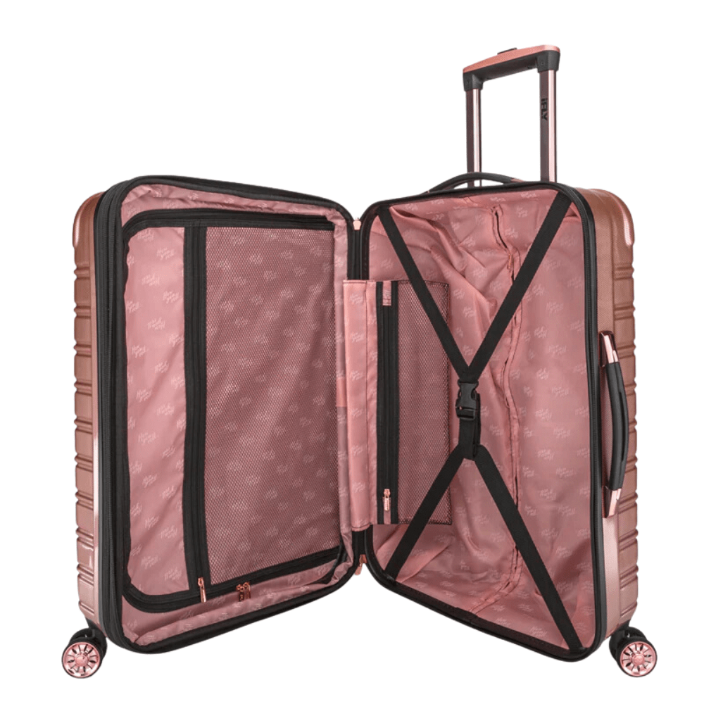 iFLY Suitcase iFLY Fibertech 3pcs Premium Hard Shell Travel Suitcase Set (Rose Gold)