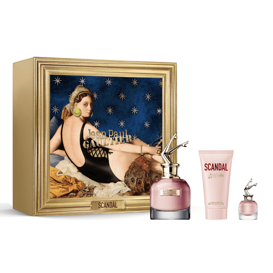 Jean Paul Gaultier Women's Perfume Jean Paul Gaultier Scandal Eau de Parfum Women's Perfume Spray Gift Set (50ml) with Body Lotion & 6ml EDP