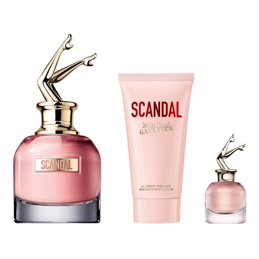 Jean Paul Gaultier Women's Perfume Jean Paul Gaultier Scandal Eau de Parfum Women's Perfume Spray Gift Set (50ml) with Body Lotion & 6ml EDP