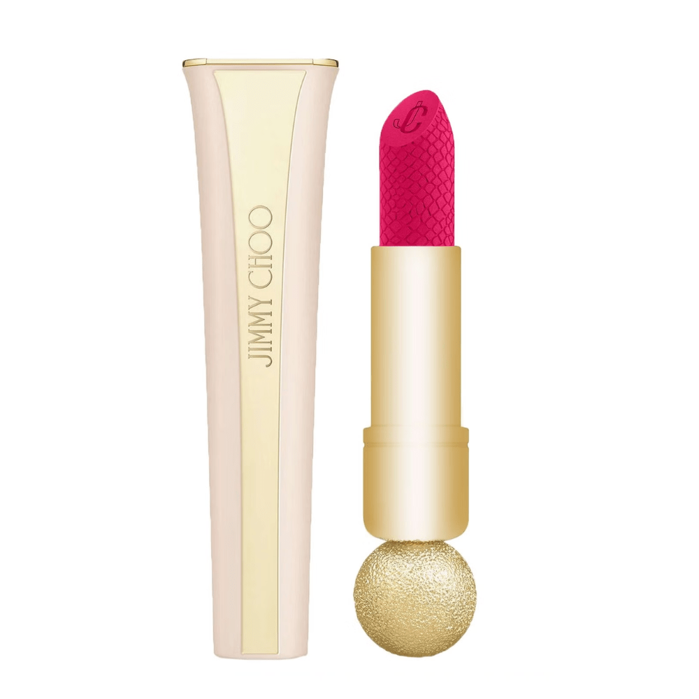 Jimmy Choo Lipstick 007 Hot Pink Jimmy Choo Seduction Satin Lip Colour Various Colours (Hot Pink, Red Carpet, Burgundy Charm, Darling Pink, Oh My Pink!) (3.5g)