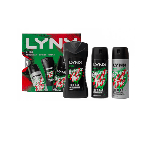 Lynx Deodorant Lynx Africa Trio 3 Piece Gift Set (225ml Body Wash with 150ml Body Spray & 150ml Anti Perspirant)