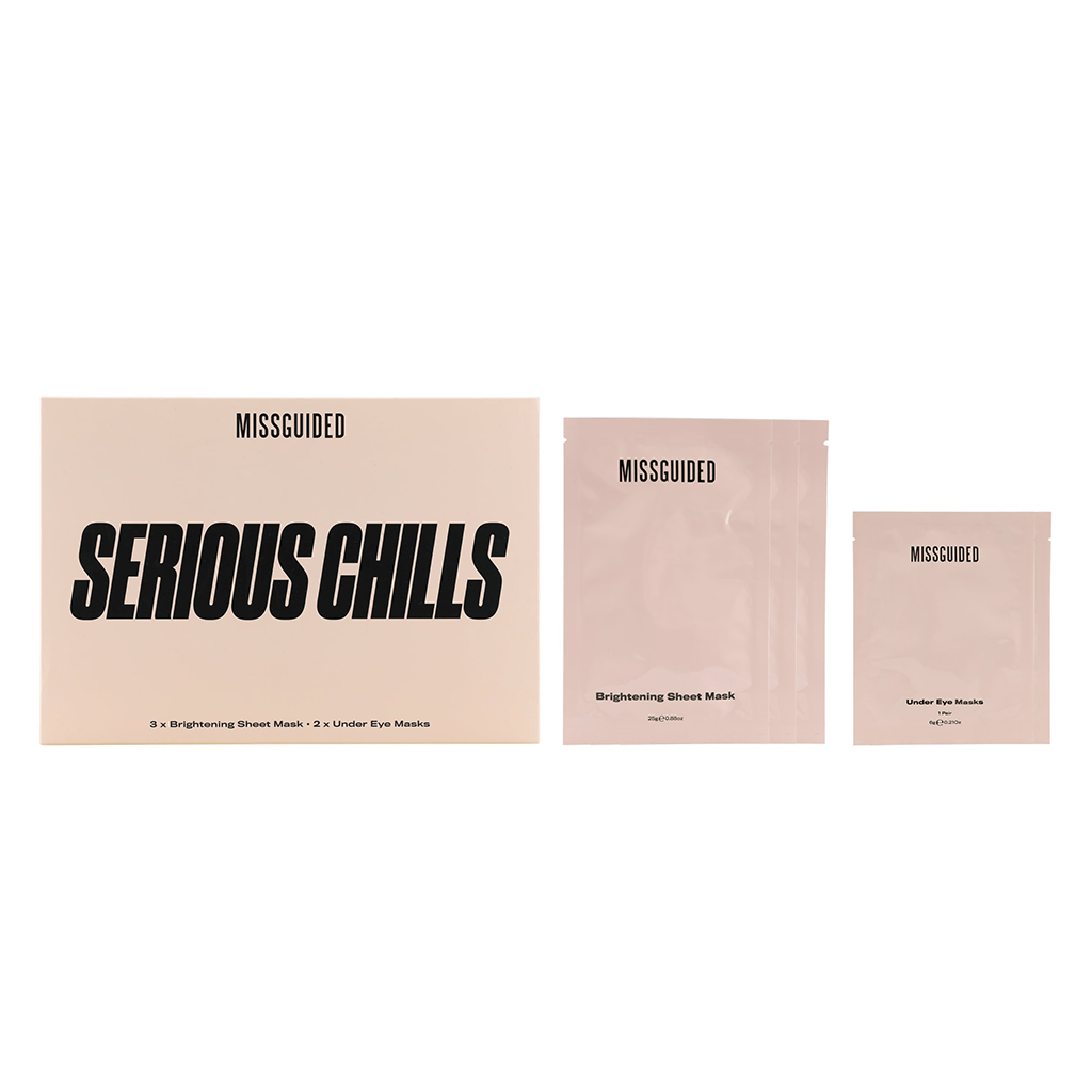 Missguided Missguided Serious Chills Face Pamper Gift Set (Sheet Masks x3 + Under Eye Masks x2)