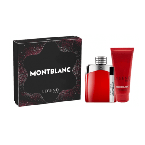 Montblanc Men's Aftershave Mont Blanc Legend Red Eau de Parfum Men's Aftershave Gift Set Spray (100ml) with 100ml Shower Gel + 7.5ml EDP Splash