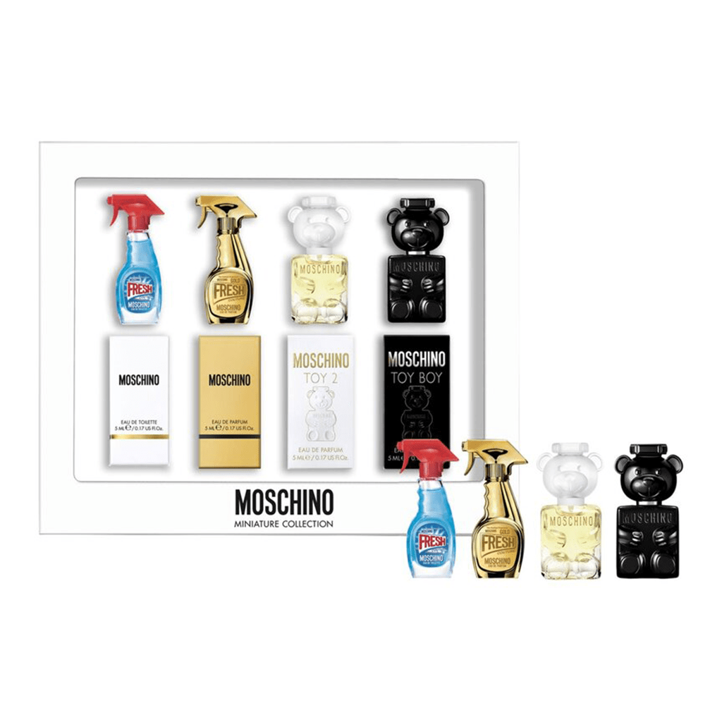 Moschino Women's Perfume Moschino Miniature's Fragrance Gift Set 4 x 5ml (Fresh Couture EDT + Fresh Gold EDP + Toy 2 EDP + Toy Boy EDP)