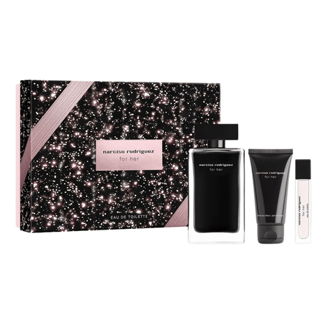 Narciso Rodriguez Women's Perfume Narciso Rodriguez For Her Gift Set (100ml EDT + 50ml Body Lotion + 10ml EDT)