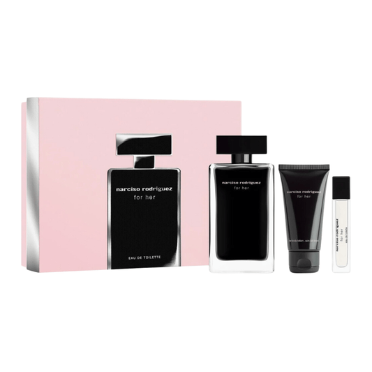 Narciso Rodriguez Women's Perfume Narciso Rodriguez For Her Gift Set (100ml EDT + 50ml Body Lotion + 10ml EDT)