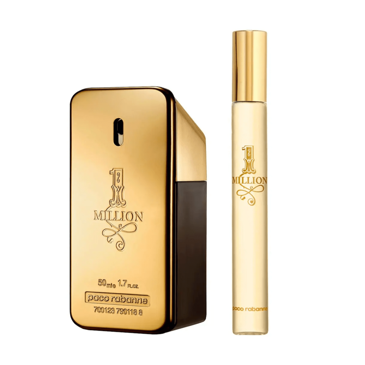 Paco Rabanne Men's Aftershave Paco Rabanne 1 Million Eau de Toilette Men's Aftershave Spray (50ml) & Travel Spray (10ml)