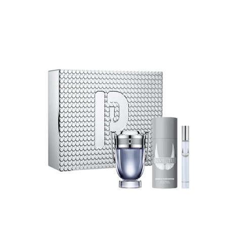 Paco Rabanne Men's Aftershave Paco Rabanne Invictus Eau de Toilette Men's Aftershave Gift Set Spray (100ml) with Deodorant & 10ml EDT