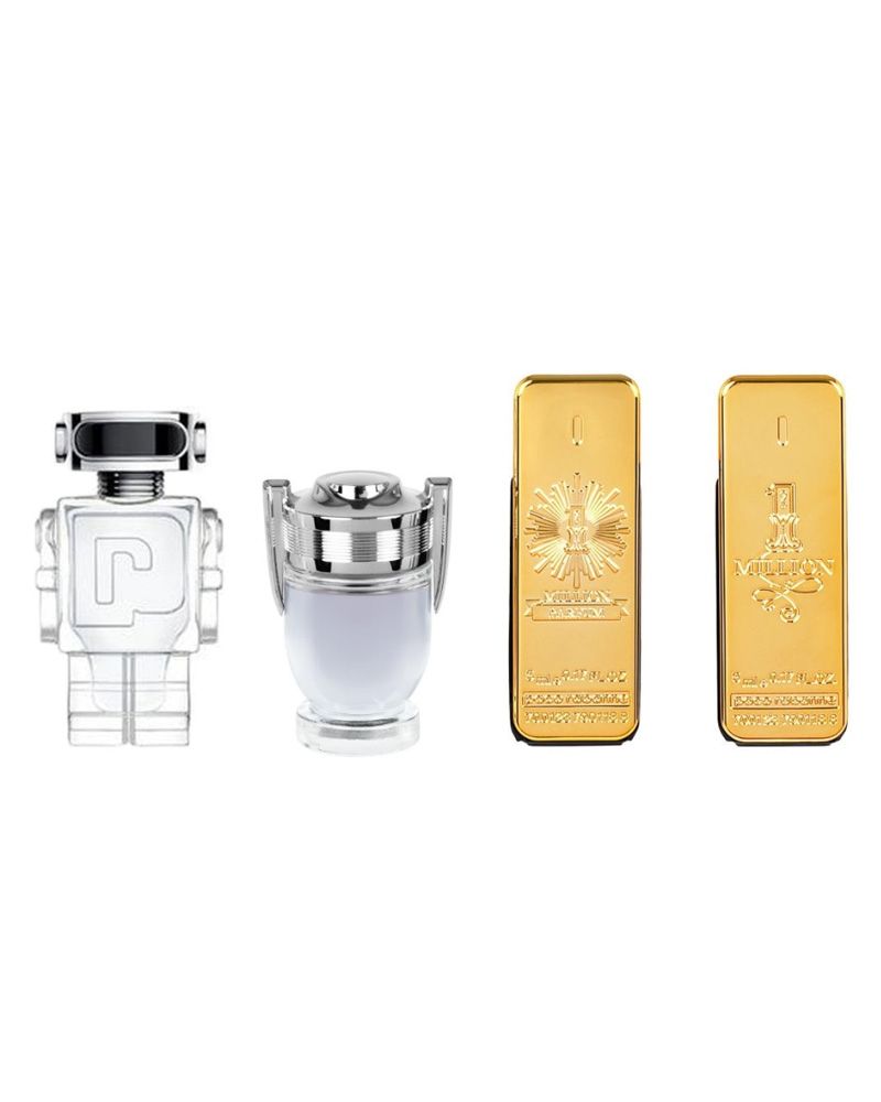 Paco Rabanne Men's Aftershave Paco Rabanne Men's Miniatures Gift Set 4 x 5ml (1 Million EDT + 1 Million Elixir Intense Parfum + Invictus EDT + Phantom EDT)