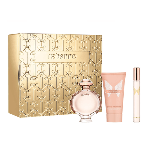 Paco Rabanne Women's Perfume Paco Rabanne Olympea Eau de Parfum Women's Perfume Gift Set Spray (50ml) with Body Lotion & 10ml Mini