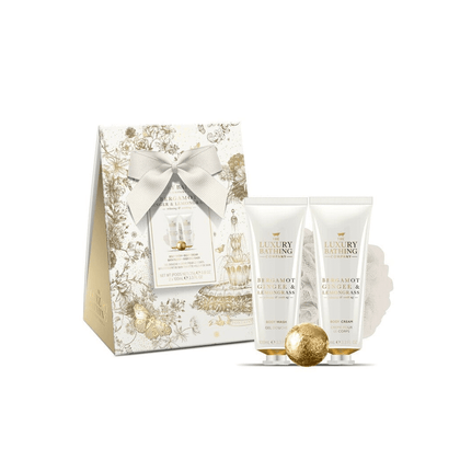 The Luxury Bathing Company Skin Care The Luxury Bathing Company Bergamot, Ginger & Lemongrass Everyday Essentials Gift Set (100ml Body Wash + 100ml Body Cream + 25g Bath Fizzer + Body Polisher)