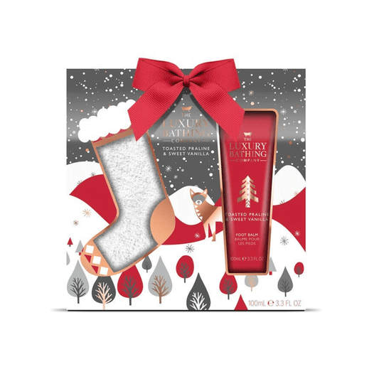 The Luxury Bathing Company Skin Care The Luxury Bathing Company Toasted Praline & Sweet Vanilla Cosy Toes Gift Set (100ml Foot Balm + Pair Of Cosy Socks)