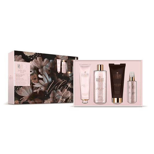 The Luxury Bathing Company Skin Care The Luxury Bathing Company Velvet Rose & Peony Ultimate Indulgence Gift Set (250ml Body Wash + 200ml Body Cream + 100ml Hair & Body Mist & 100ml Hand & Nail Cream)