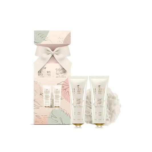 The Luxury Bathing Company Skin Care The Luxury Bathing Company Warm Vanilla Nourishing Favourites Gift Set (100ml Body Wash + 100ml Body Cream & Body Polisher)