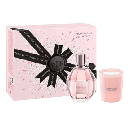 Viktor & Rolf Women's Perfume Viktor & Rolf Flowerbomb Women's Gift Set (100ml EDP + Scented Candle 70g)