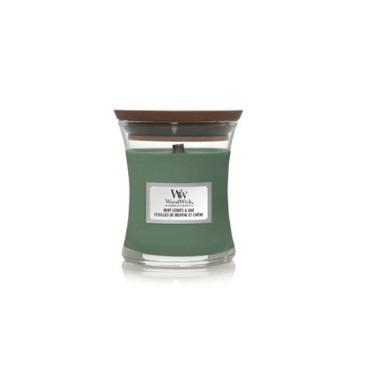 Woodwick Candle Woodwick Mint Leaves Oak Mini Hourglass Candle