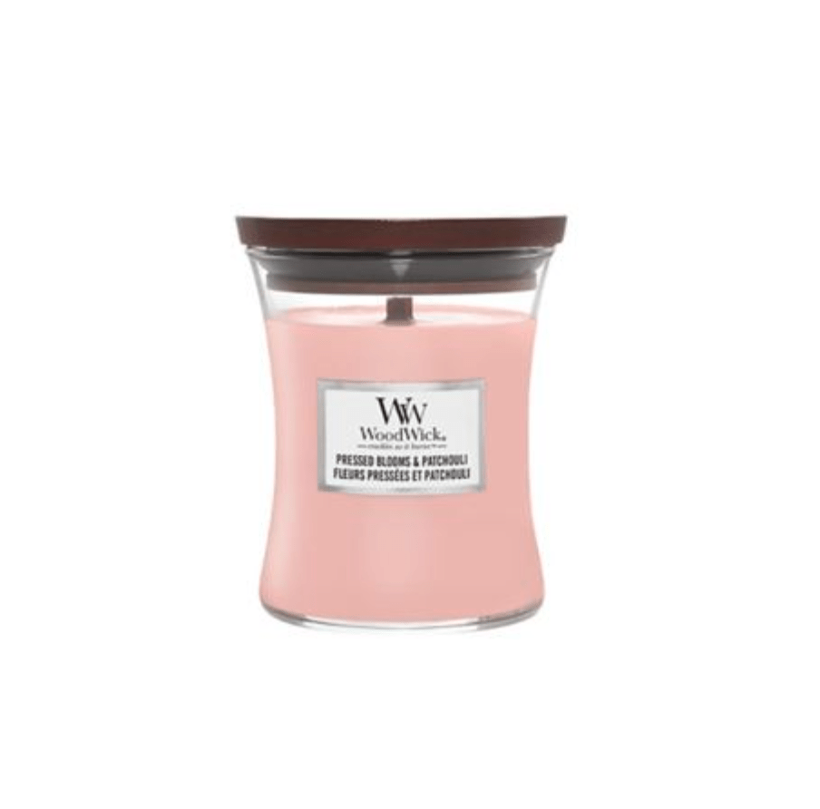 Woodwick Candle Woodwick Pressed Blooms & Patchouli Medium Hourglass Candle