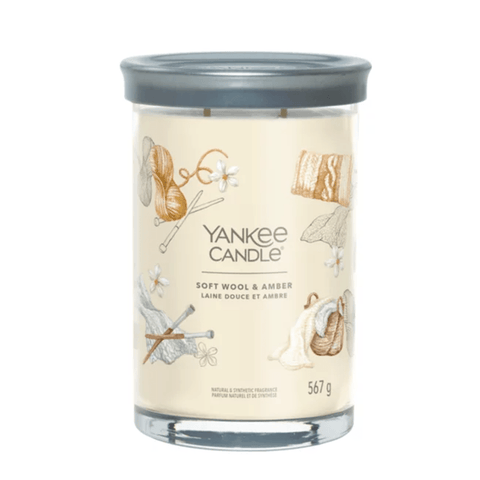 Yankee Candle Candle Yankee Candle Soft Wool & Amber Signature Large Tumbler Candle