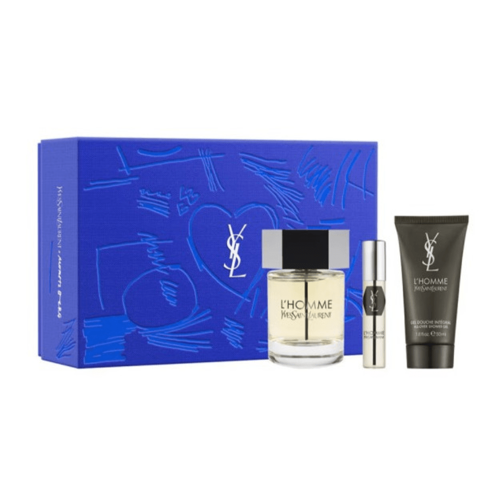 Yves Saint Laurent Men's Aftershave YSL L'Homme Men's Aftershave Gift Set (100ml EDT + 50ml Shower Gel + 10ml EDT)