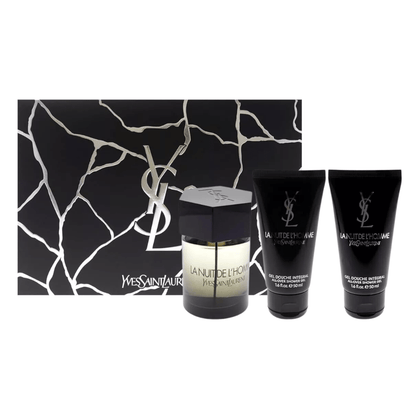 Yves Saint Laurent Men's Aftershave YSL La Nuit de Homme Men's Aftershave Gift Set (100ml EDT + 50ml Shower Gel x2)