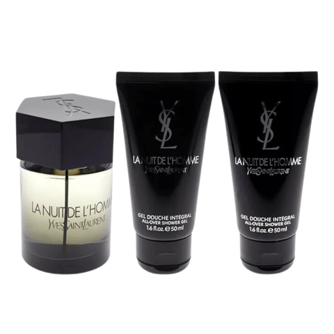 Yves Saint Laurent Men's Aftershave YSL La Nuit de Homme Men's Aftershave Gift Set (100ml EDT + 50ml Shower Gel x2)