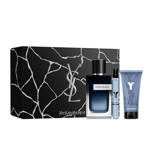 Yves Saint Laurent Men's Aftershave YSL Y for Men Gift Set Eau de Parfum Men's Aftershave Gift Set Spray (100ml) with 100ml Shower Gel & 10ml EDP