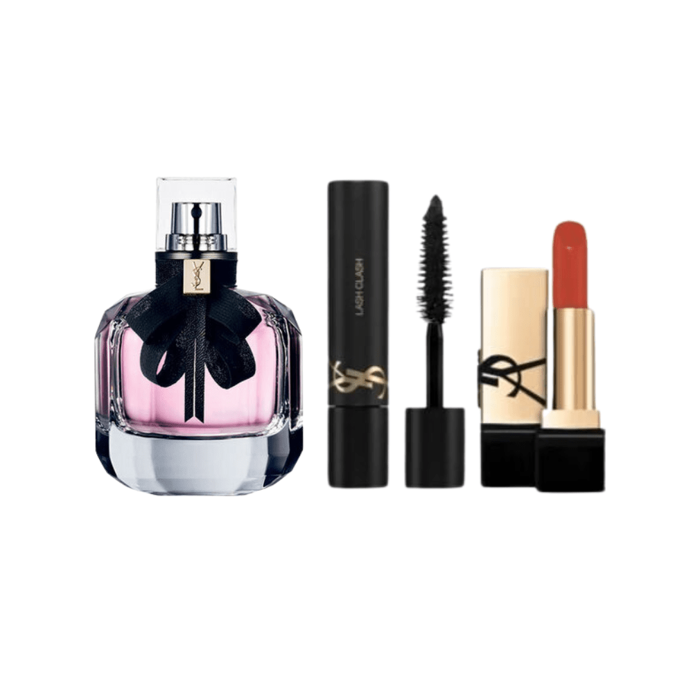 YSL Mon Paris Women s Gift Set 50ml with Mini Mascara and Mini Lipstick Perfume Direct