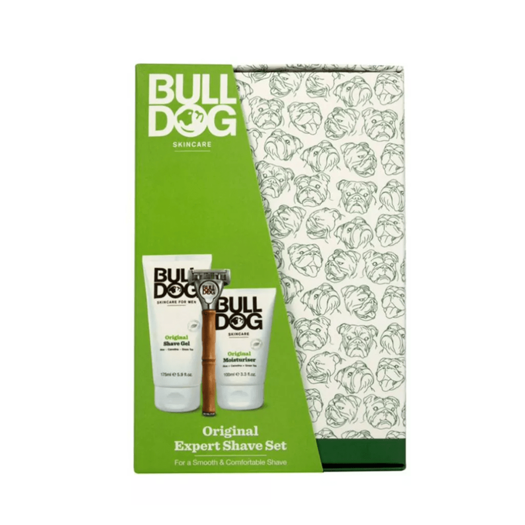 Bulldog Shaving & Grooming Bulldog Expert Shave Trio Original 3 Piece Gift Set with 100ml Moisturiser, 175ml Shave Gel and Bamboo Razor