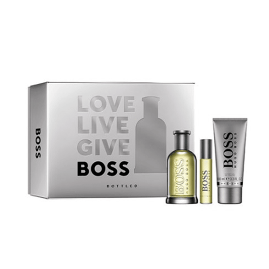 Hugo Boss Men's Aftershave Hugo Boss Bottled Eau de Parfum Men's Aftershave Gift Set Spray (100ml) with Shower Gel and 10ml Mini