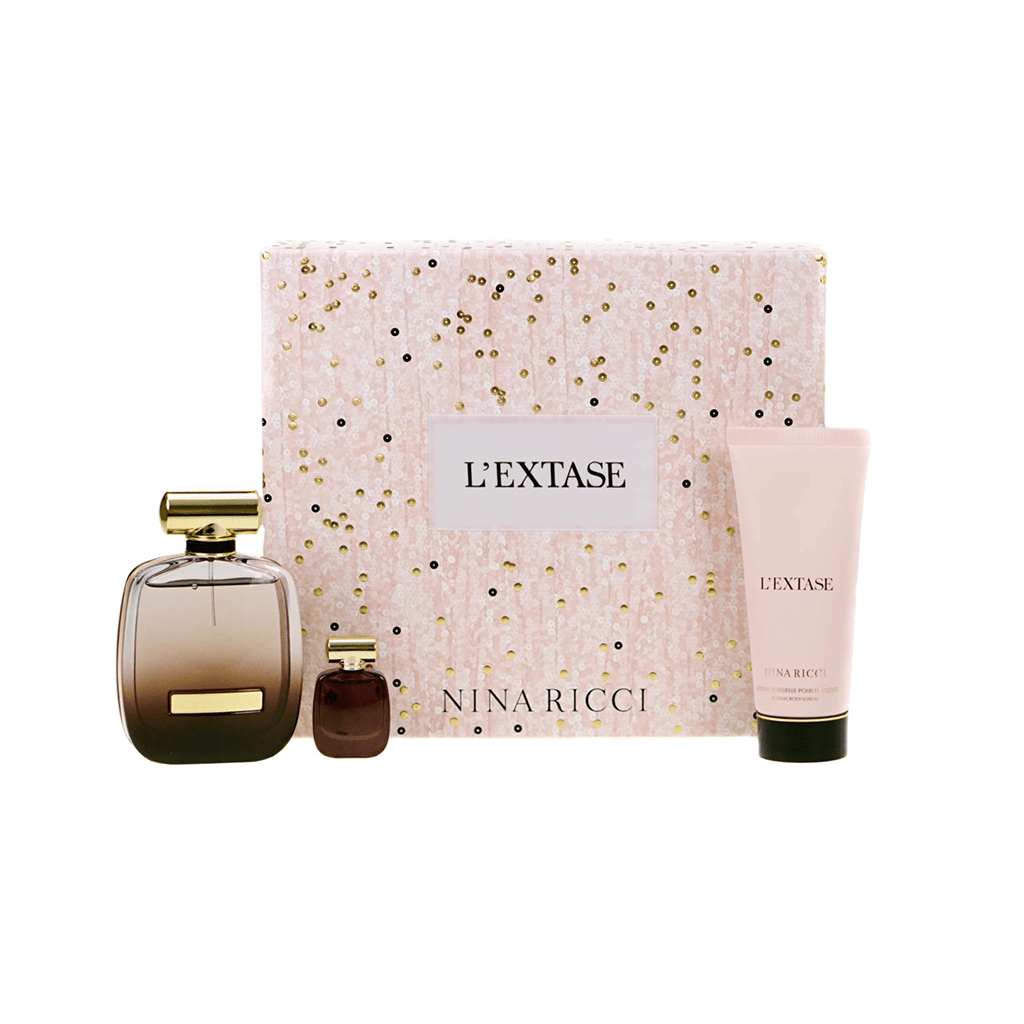 Nina Ricci Women's Perfume Nina Ricci L'Extase Eau de Parfum Women's Spray Gift Set 80ml with Body Lotion & 10ml EDP