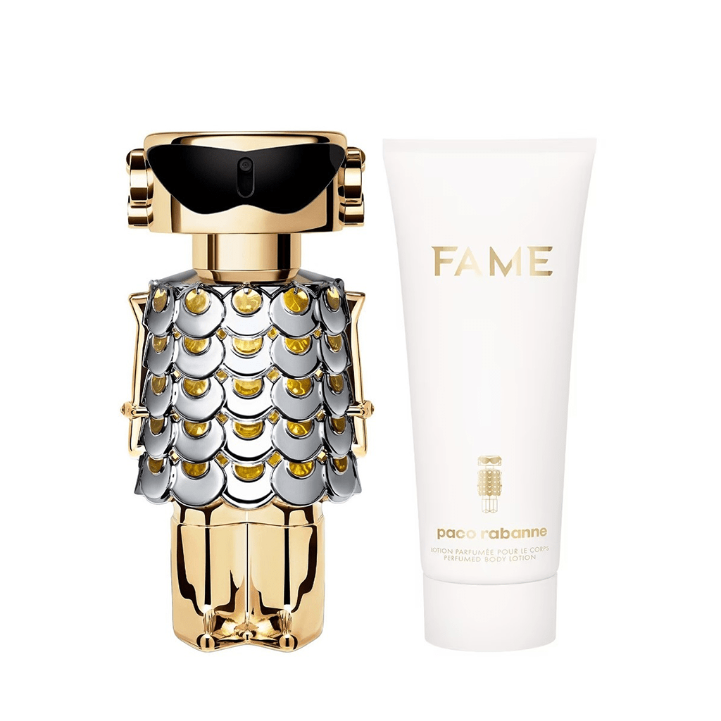 Paco Rabanne Women's Perfume Paco Rabanne Fame Eau de Parfum Women's Perfume Gift Set Spray (50ml) with Body Lotion