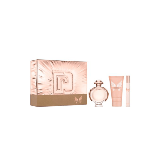 Paco Rabanne Women's Perfume Paco Rabanne Olympea Eau de Parfum Women's Perfume Gift Set Spray (50ml) with Body Lotion & 10ml Mini